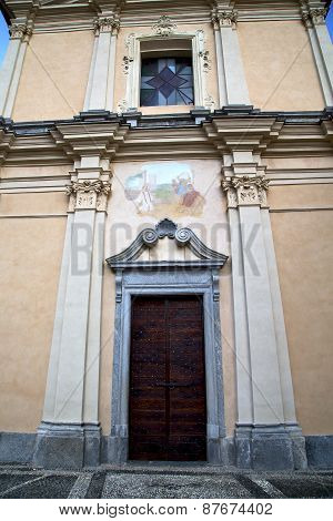 Italy  Lombardy     In  The Somma Lombardo  Church   Tower Step    Wall