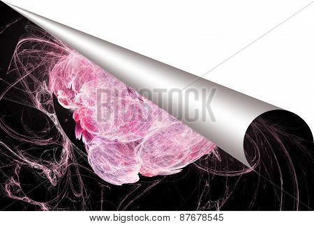 Plasmatic Textured Paper With Bent Page Corner