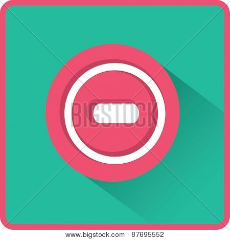 Vector minus web flat icon