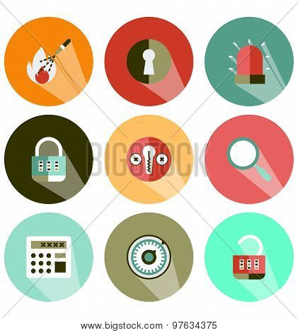 security lock icon shadow