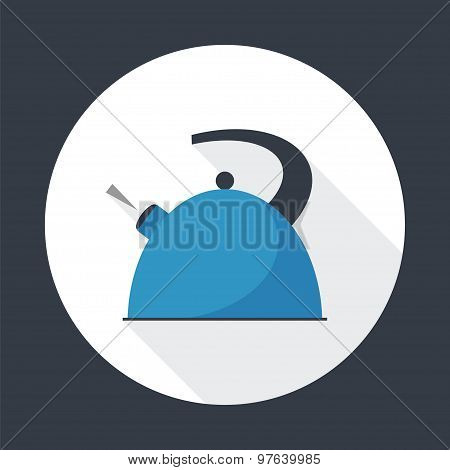 Boiling Kettle With Long Shadow.