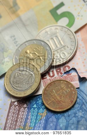 Greek And Euro Money