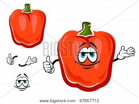 Red bell pepper cartoon vegetable