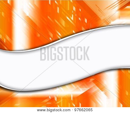 Abstract technology orange background with place for text