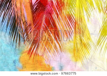 Watercolor Palm Leaf