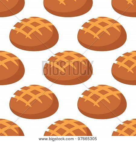Cripsy wheat bread seamless pattern