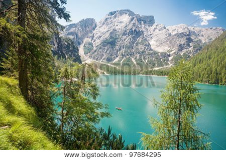 Lake Braies In The Dolomites