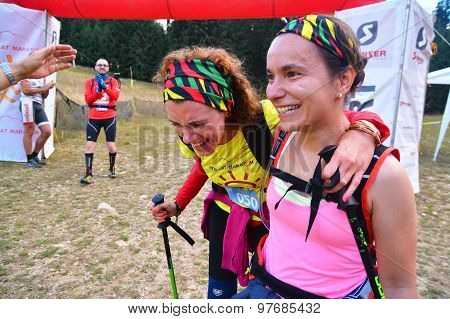Trail Running Athlete Finishing The Race