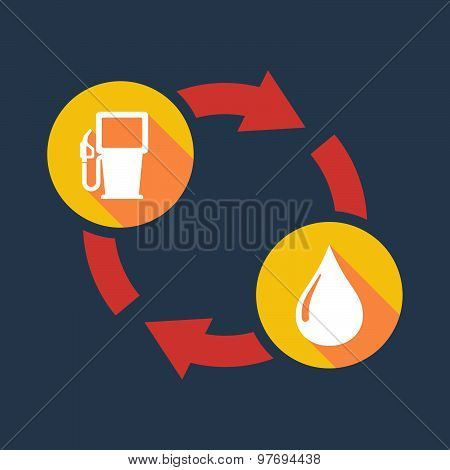 Exchange Sign With A Gas Pump And A Fuel Drop