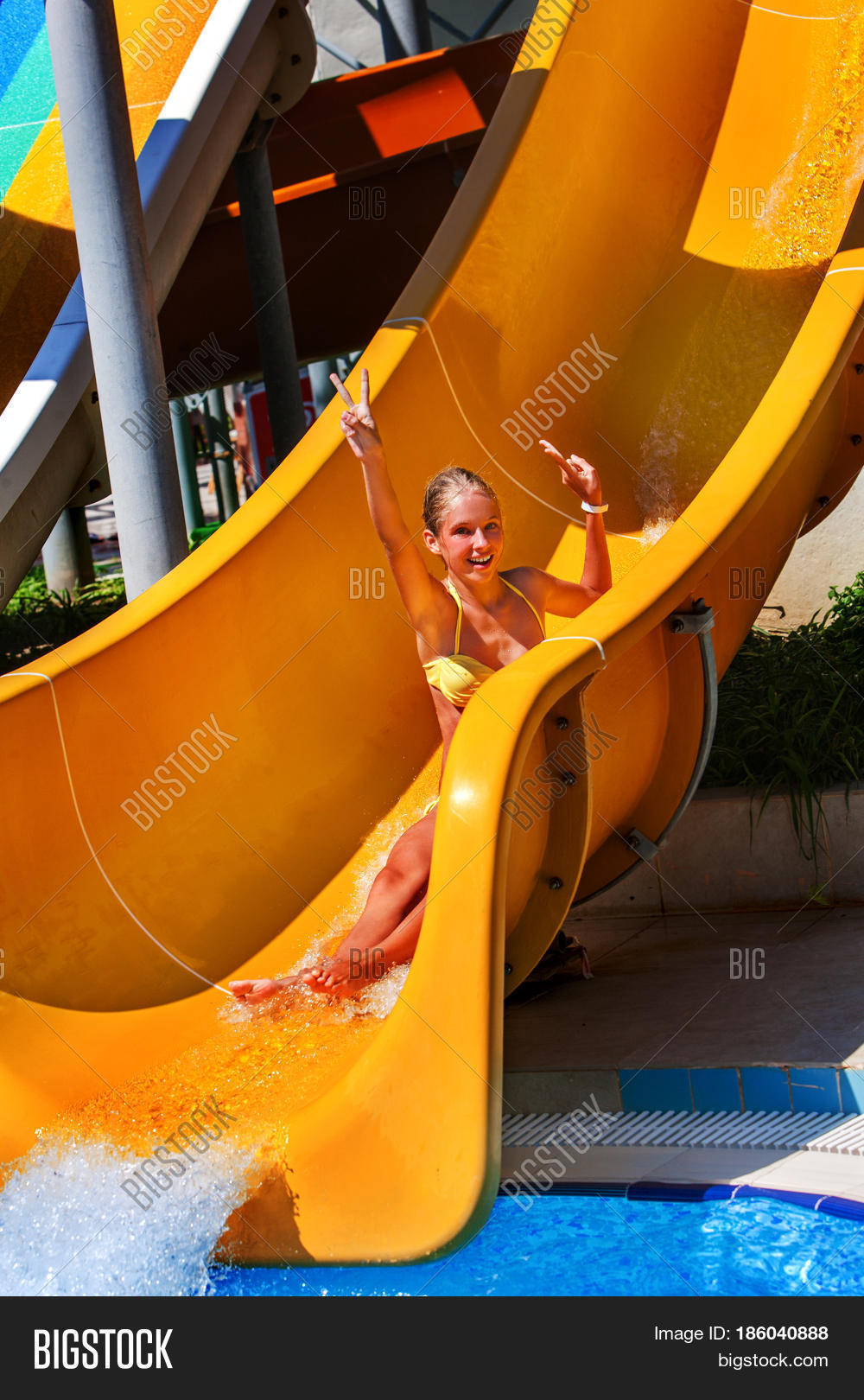 Swimming Pool Slides Image & Photo (Free Trial) Bigstock