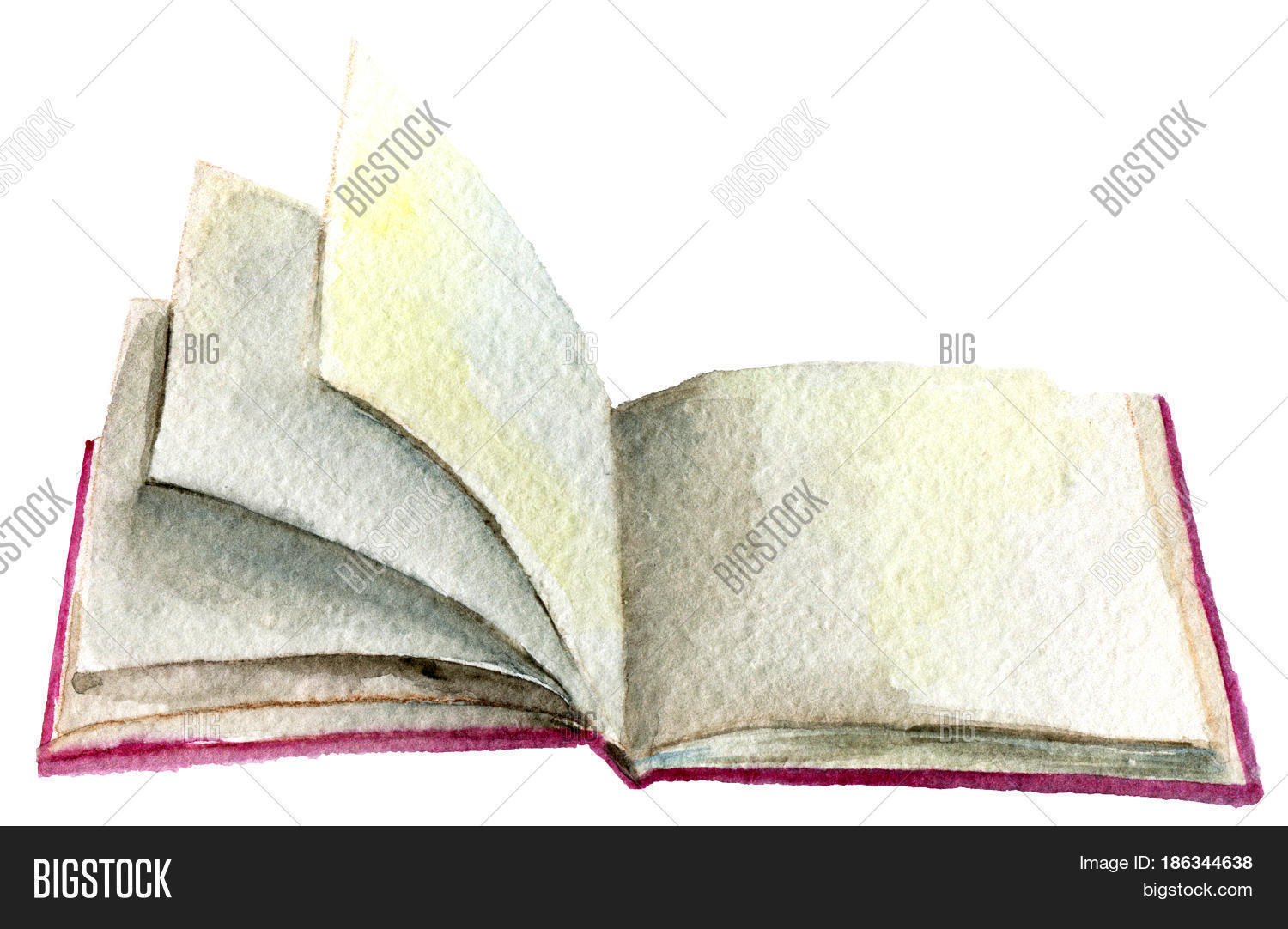 Watercolor Sketch Open Book Image & Photo Bigstock
