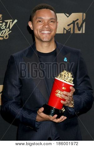 LOS ANGELES - MAY 7:  Trevor Noah at the MTV Movie and Television Awards on the Shrine Auditorium on May 7, 2017 in Los Angeles, CA