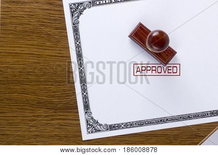 Approved citizenship print the stamp on the form for citizenship.