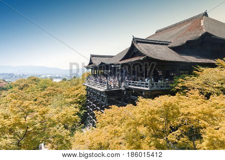 Kiyomizu-dera Temple, Famous Buddhist Temple In Kyoto, Japan