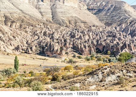 Zelve Valley In Cappadocia. Turkey