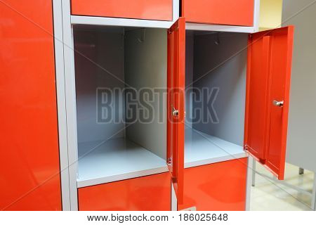 Interior of a cloakroom