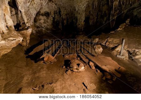 Wooden Graves In Lod Cave