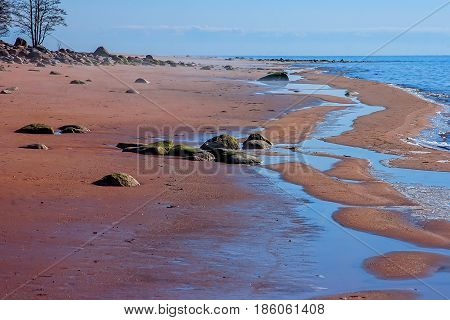 Vidzeme Stony Seacoast. Baltic Sea coast. Kurmrags