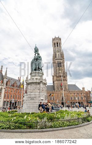 Markt Square In Brugge