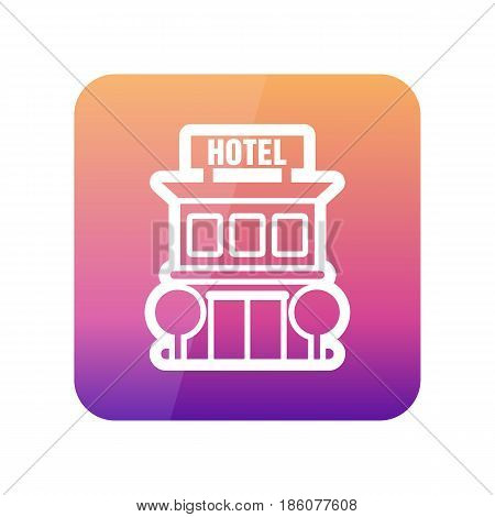 Hotel outline vector icon. Travel. Summer. Summertime. Holiday. Vacation eps 10