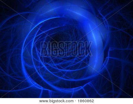 Blue Swirling Background With Depth