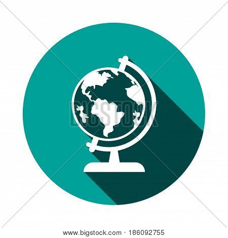 Earth globe icon stock vector illustration flat design