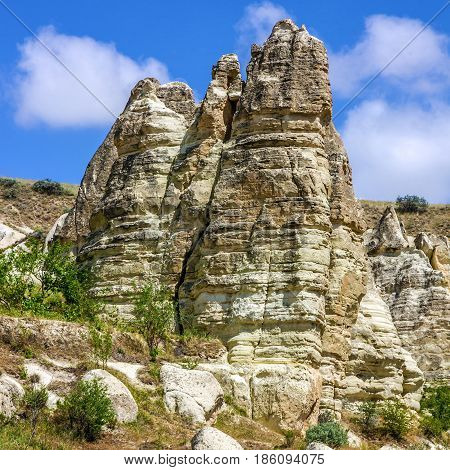 Mountain landscape view, Goreme park, Cappadocia, Turkey