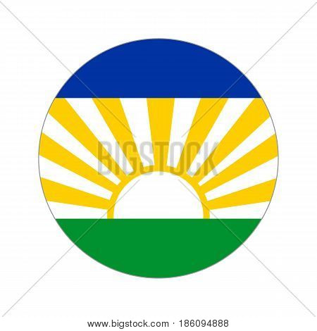 Flag lebowa, vector illustration circular shape on white background