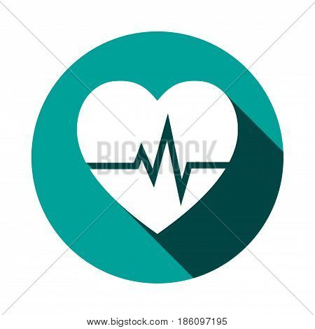 heart beat icon stock vector illustration flat design