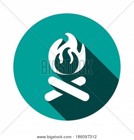 fire icon stock vector illustration flat design