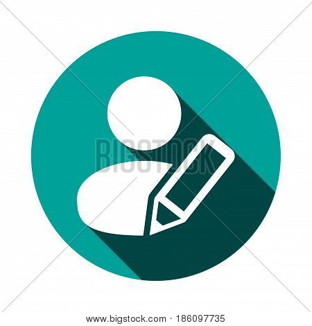 user pen icon stock vector illustration flat design