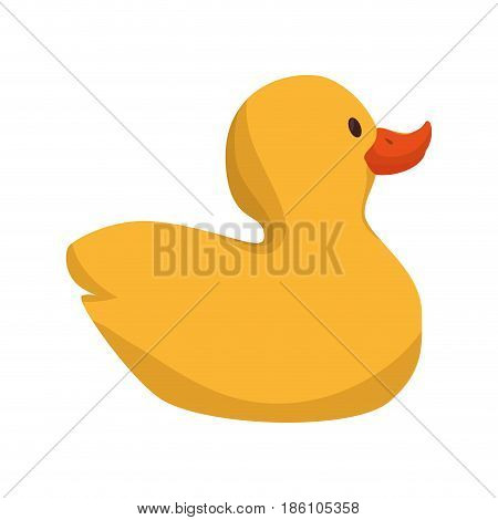 cute ducky toy isolated icon vector illustration design