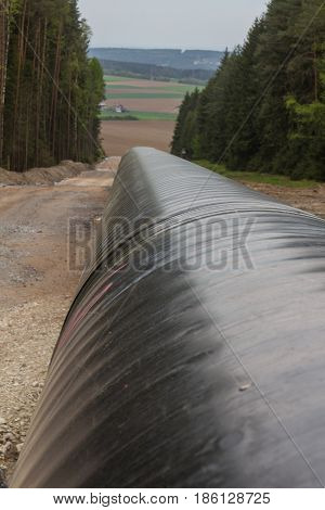 pipeline construction next to Schwandorf in Bavaria