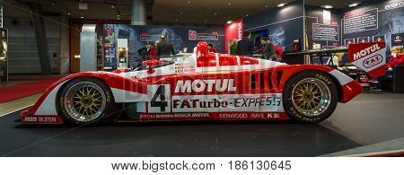STUTTGART GERMANY - MARCH 02 2017: Racing car Kremer Porsche K8 Spyder 1995. Europe's greatest classic car exhibition 