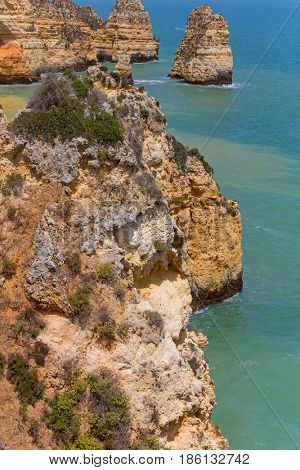 Cliffs of Ponta da Piedade, Lagos, Algarve, Portugal