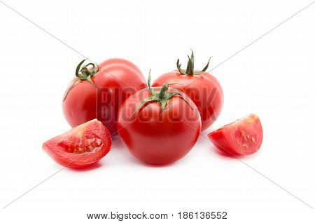 Delicious fresh ripe tomatoes. Shallow depth of field.