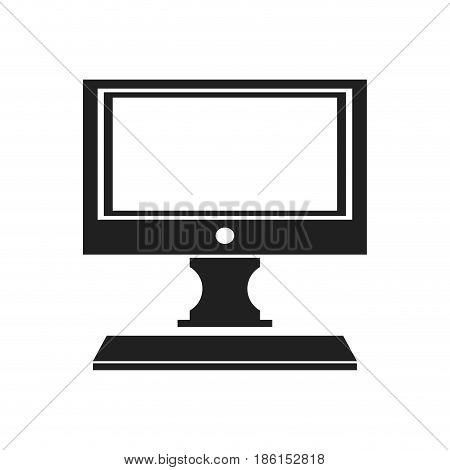 modern screen computer monitor technology vector illustration
