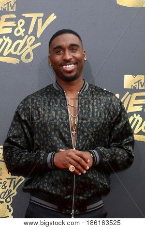 LOS ANGELES - MAY 7:  Demetrius Shipp Jr at the MTV Movie and Television Awards on the Shrine Auditorium on May 7, 2017 in Los Angeles, CA
