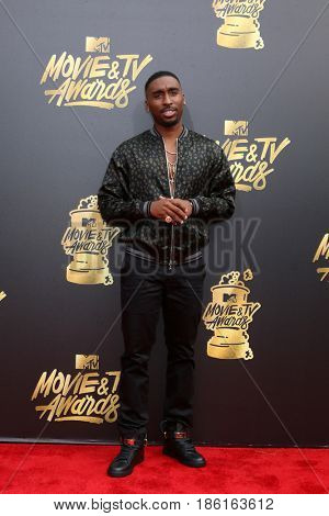 LOS ANGELES - MAY 7:  Demetrius Shipp Jr at the MTV Movie and Television Awards on the Shrine Auditorium on May 7, 2017 in Los Angeles, CA