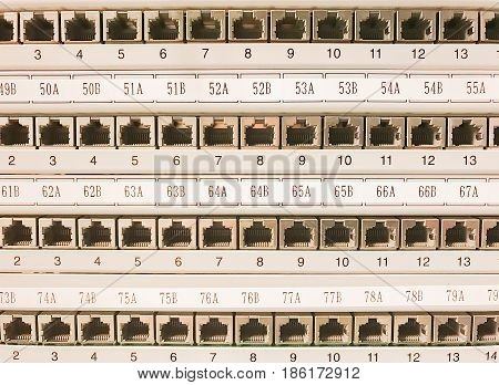 Network switch connections for network cable RJ45