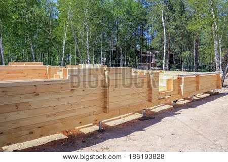 A building of wooden house at countryside.