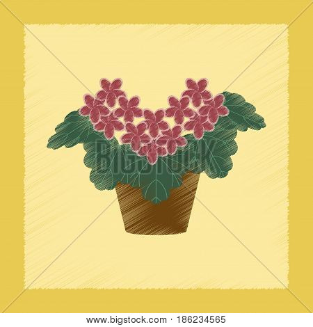 flat shading style Illustrations of plant Pelargonium