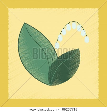 flat shading style Illustrations of plant Convallaria