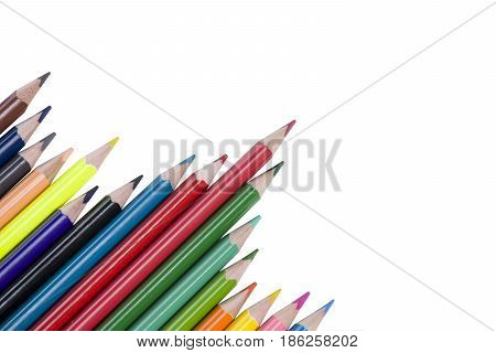 Color Pencil / Color pencils isolated on white background.