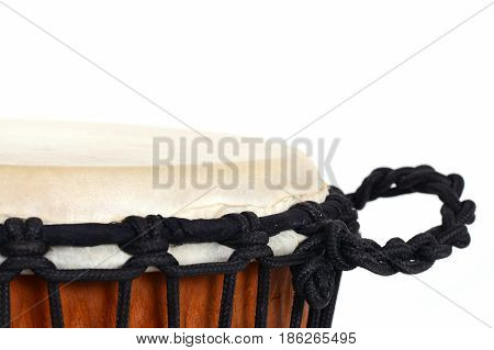 djembe african percussion handmade wooden drum with goat skin