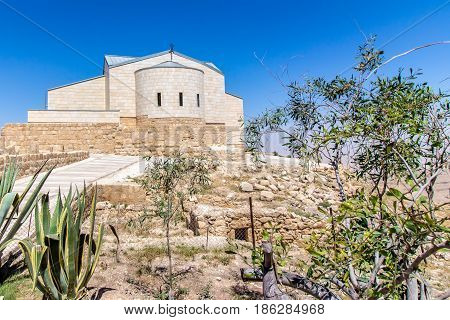 The Memorial church of Moses at Mount Nebo Jordan