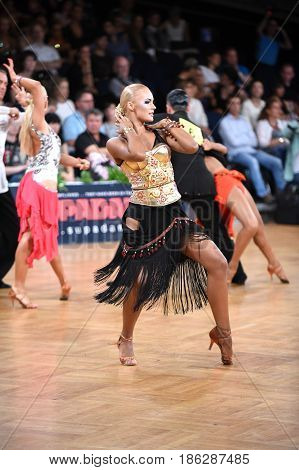 Latin Woman Dancer In A Dance Pose