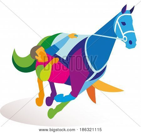 Professional rider demonstrates his skills in dressage horses