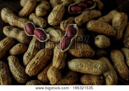 Delicious and healthy nuts. Vegetarian food. Calorie food.