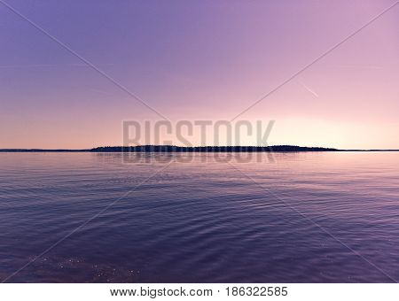 Fantastic evening sunset during summer (Stockholm archipelago]